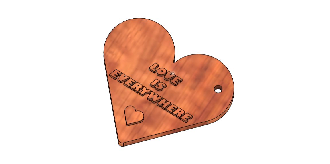 Hearted keychain